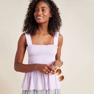 ANTHROPOLOGIE | Lilac Sivan Smocked Top